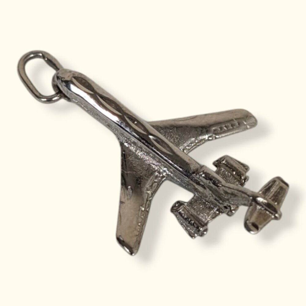 Vintage Sterling Silver Airplane Charm